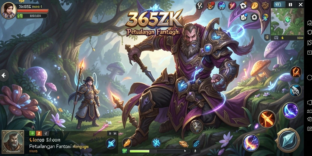 Tampilan game ARPG yang epik dan penuh aksi.