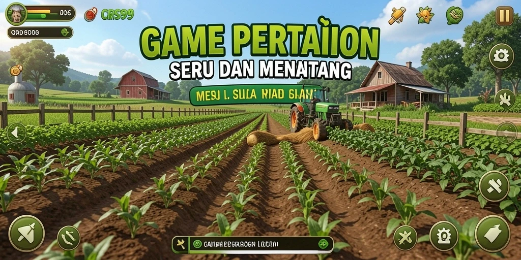 Tampilan gameplay <strong>CRS99</strong> yang seru dan interaktif saat bertani.
