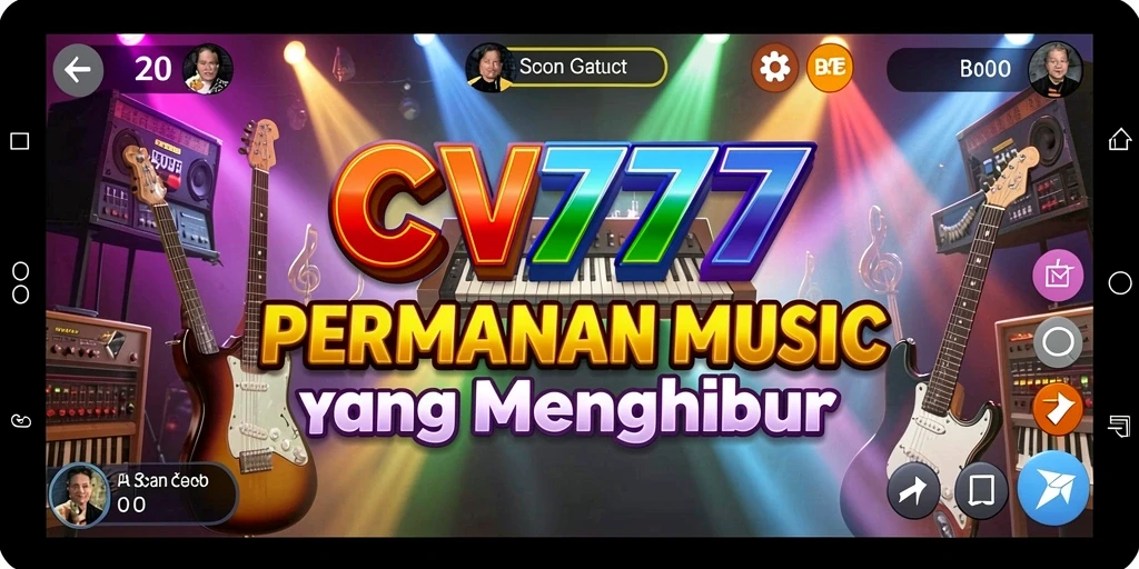 Screenshot gameplay CV777 dengan momen seru saat bermain musik.