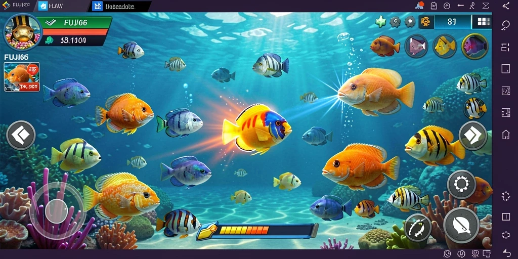 Tampilan gameplay seru dalam FUJI66 yang penuh warna.