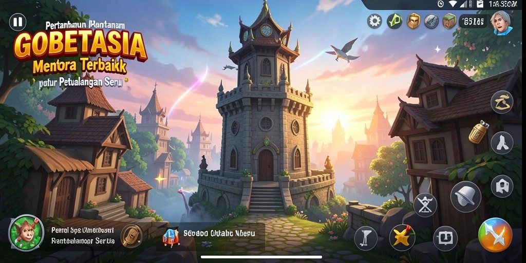 Screenshot gameplay GOBETASIA yang menampilkan strategi Tower Defense yang mendebarkan.