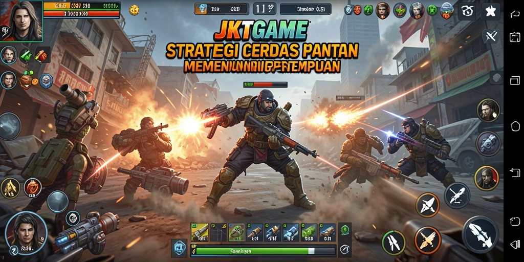 Screenshot JKTGAME menampilkan pertempuran strategis yang mendebarkan.