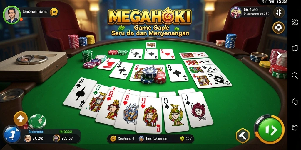 Tampilan gameplay seru dari MEGAHOKI dengan pemain aktif.