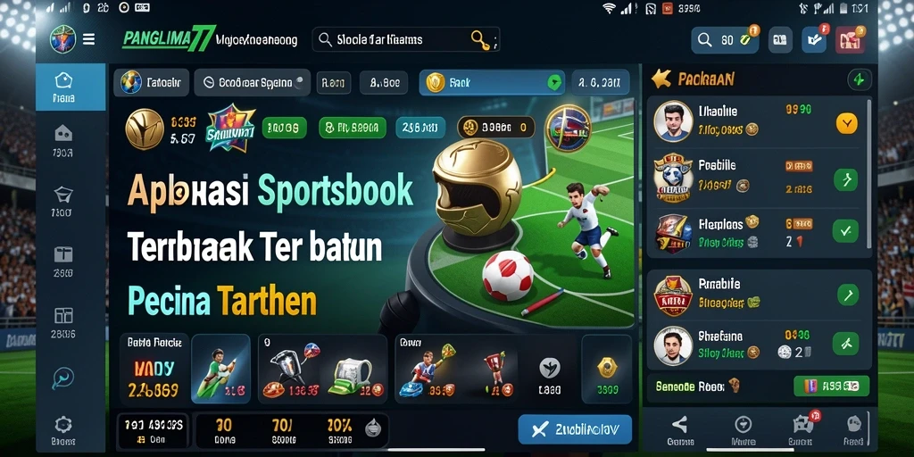 Tampilan screenshot gameplay Sportsbook PANGLIMA77 dengan fitur taruhan langsung.