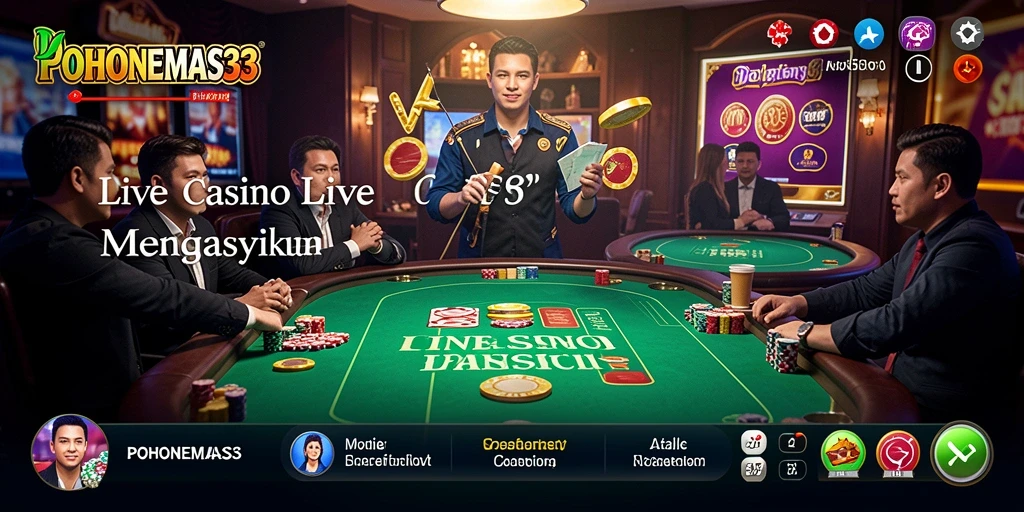 Tampilan gameplay menegangkan di POHONEMAS33 dengan dealer langsung.