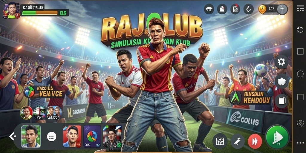 Tampilan gameplay RAJACLUB yang penuh warna dan interaktif.