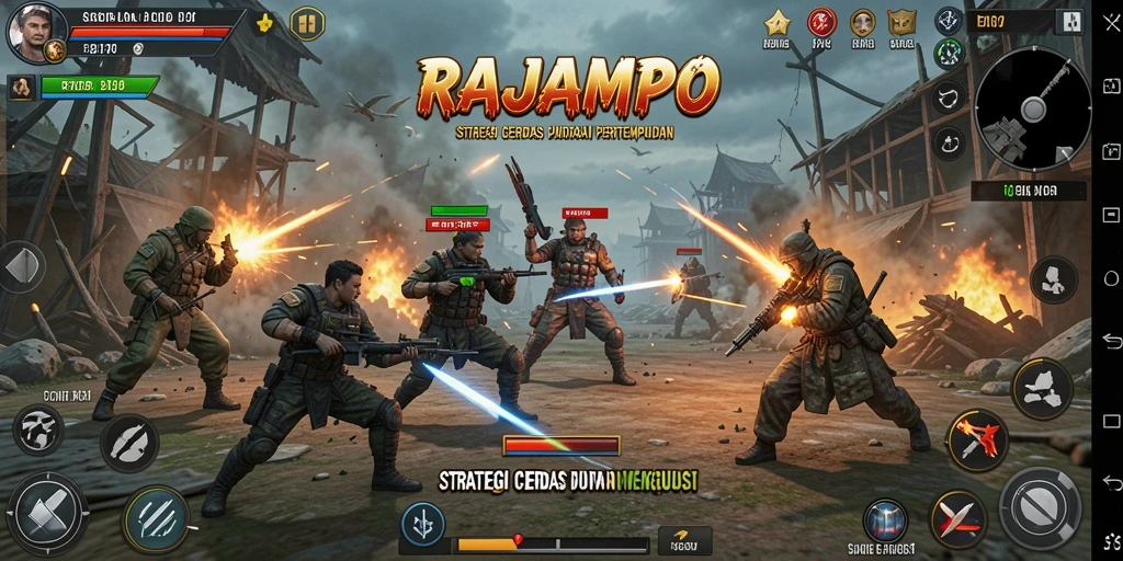Tampilan gameplay RAJAMPO yang penuh strategi dan aksi.