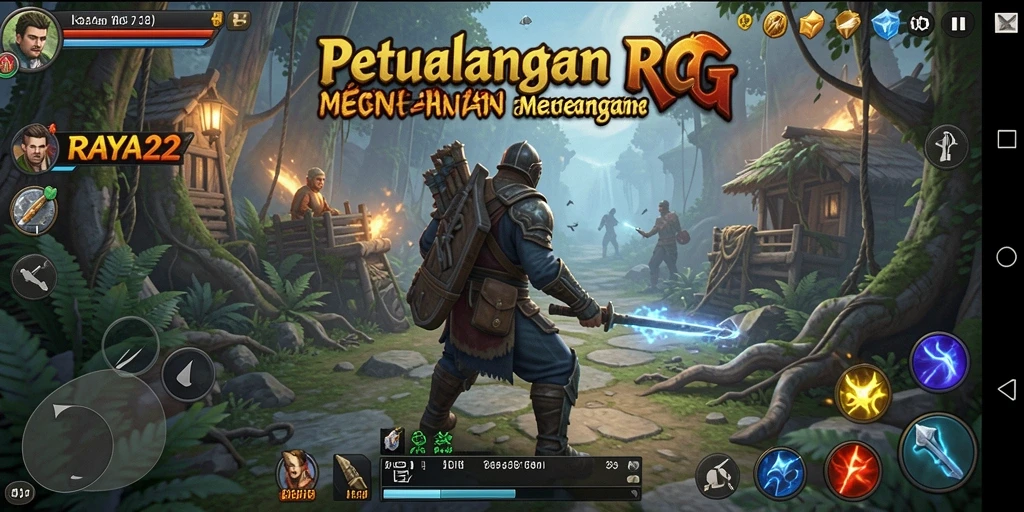 Tangkapan layar menunjukkan aksi seru dalam game RPG.