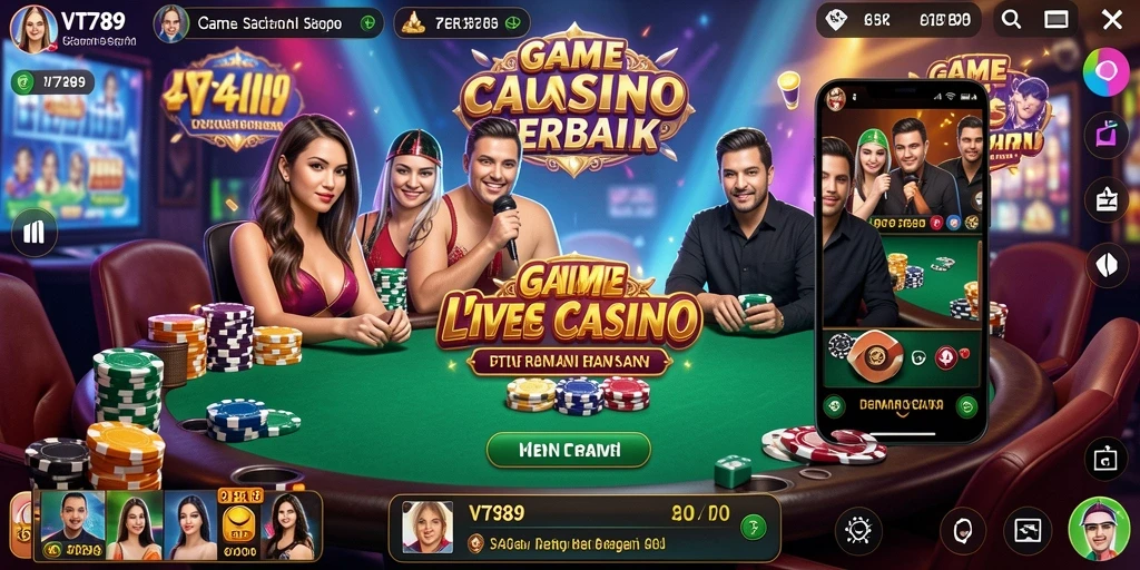 Tampilan menarik gameplay Live Casino di VT789.