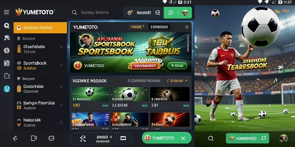 Tampilan gameplay menarik dari aplikasi Sportsbook YUMETOTO.